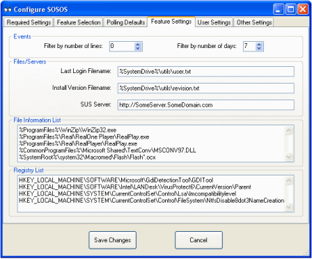 Feature Settings